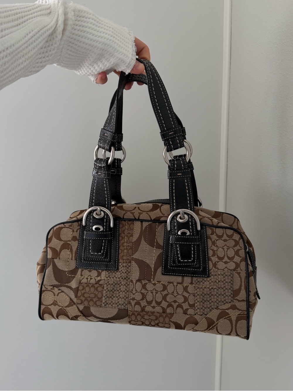 Y2K Coach Signature Patchwork Shoulder Bag